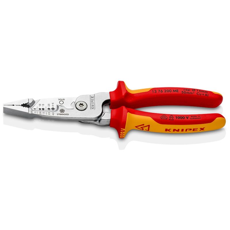 Knipex 1376200ME Pliers Cutters Wire Strippers 200mm Insulated 1000V