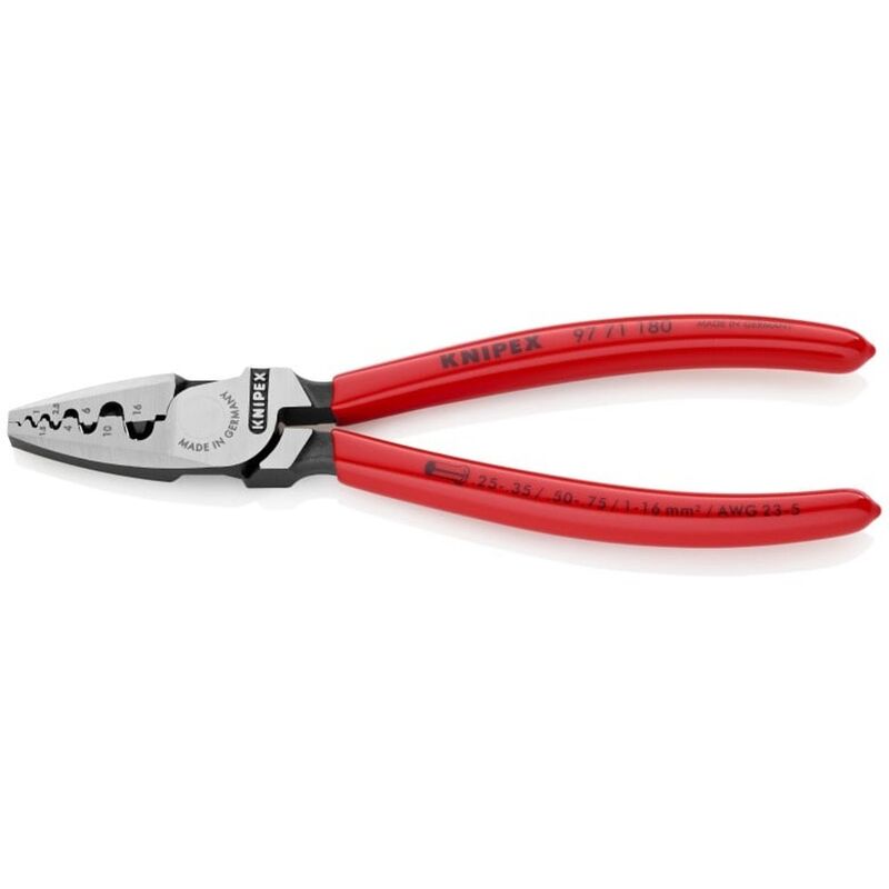 Knipex 9771180 Crimping Pliers 180mm For End Sleeves and Ferrules