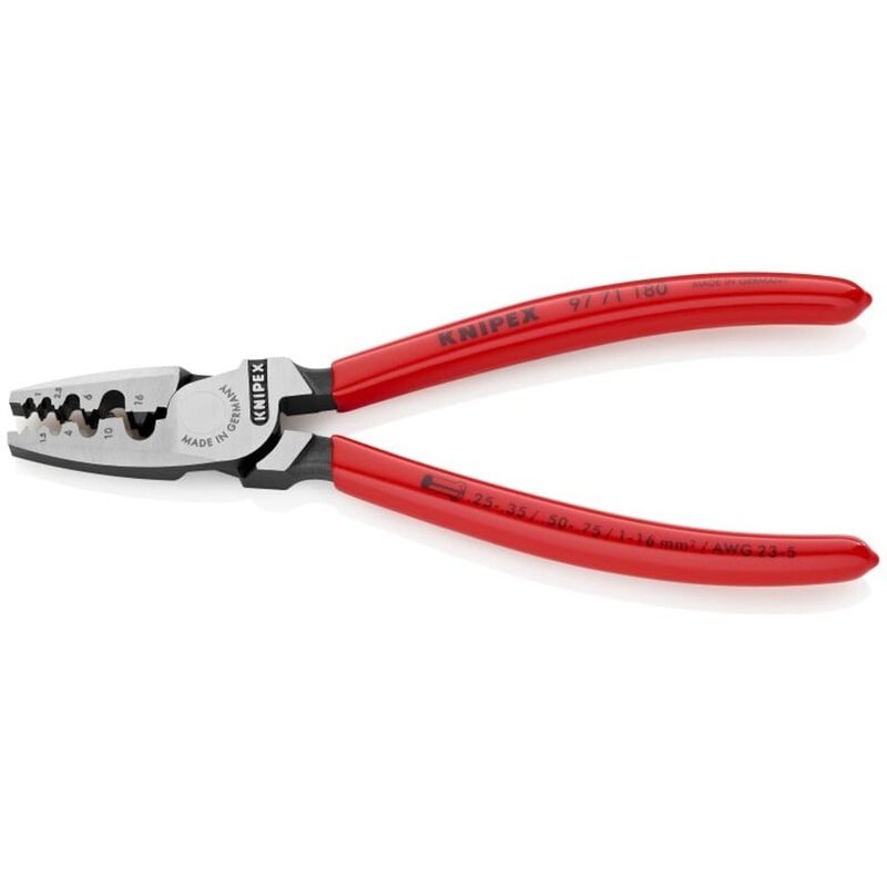 Knipex 9771180 Crimping Pliers 180mm For End Sleeves and Ferrules