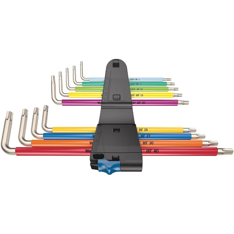 Wera Torx L Key 9 Piece Set Metric TX8 TX40 Stainless Steel 39679