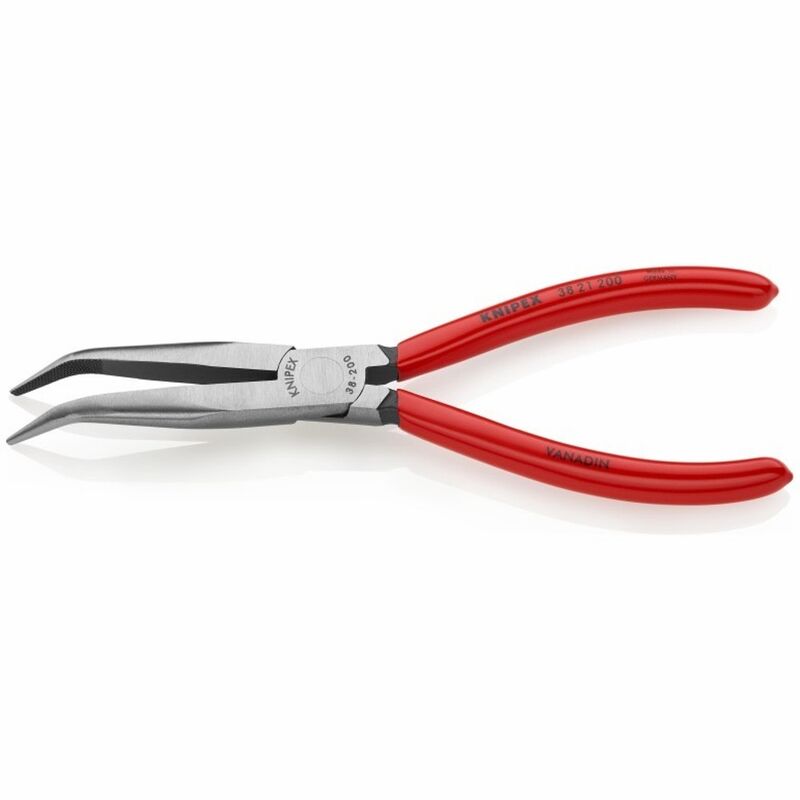 Knipex 3821200 Long Nose Pliers Angled Tips 200mm 40 Angle