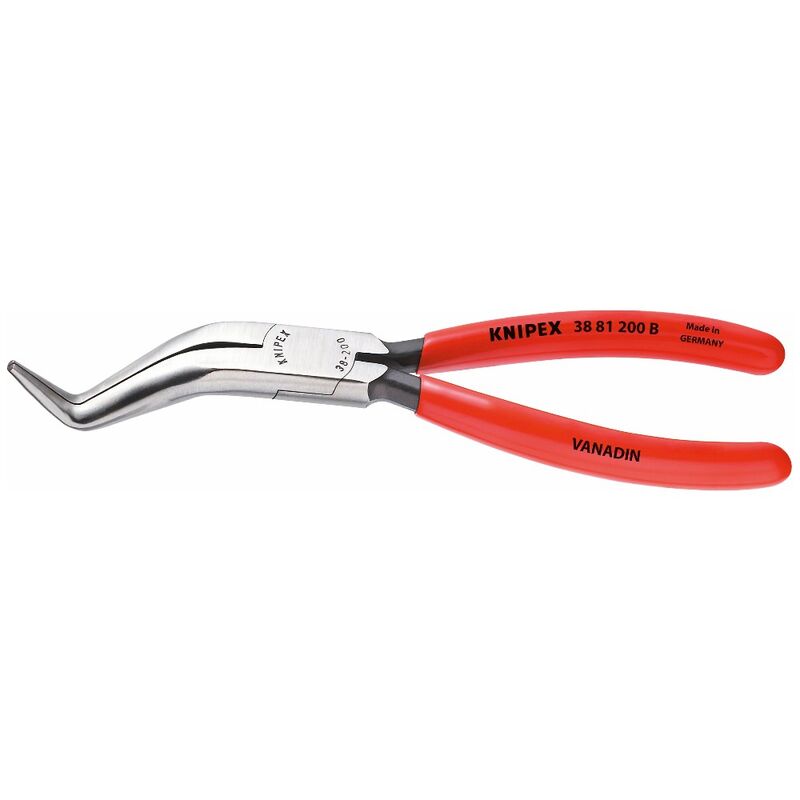 Knipex 3881200B Long Nose Pliers Angled Tips 200mm Double Bend