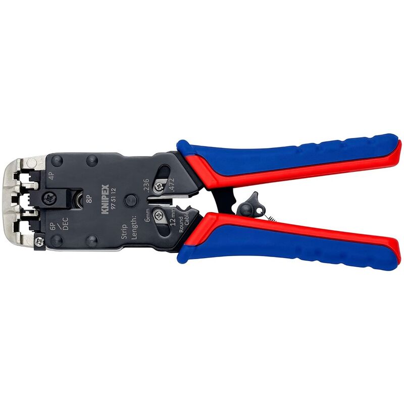 Knipex 975112 Crimping Pliers 200mm For Western Connectors RJ10 RJ1112 RJ45