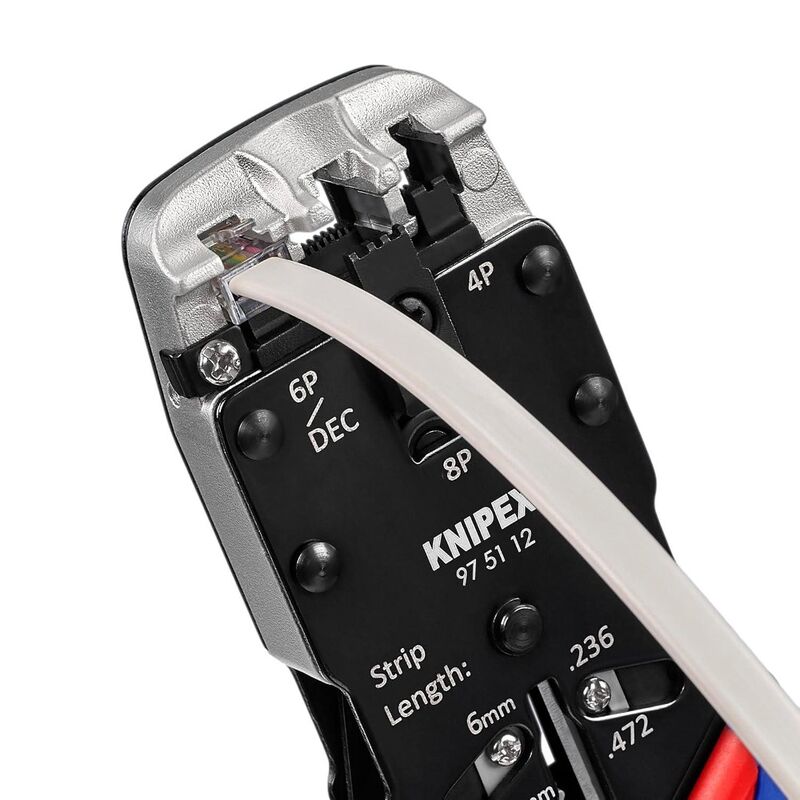 Knipex 975112 Crimping Pliers 200mm For Western Connectors RJ10 RJ1112 RJ45