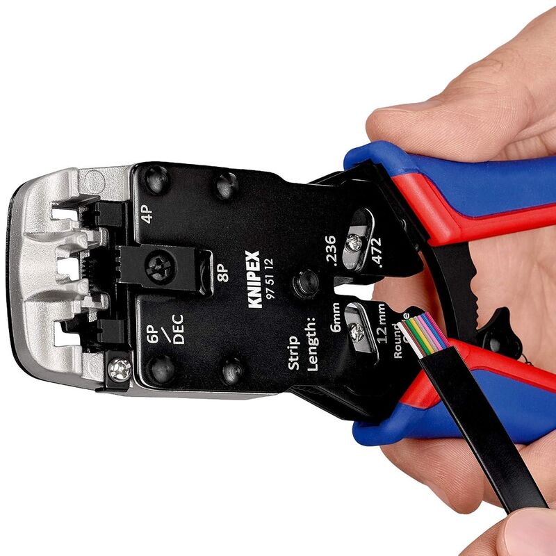 Knipex 975112 Crimping Pliers 200mm For Western Connectors RJ10 RJ1112 RJ45
