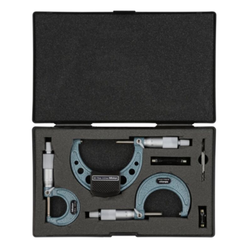 Mitutoyo Outside Micrometers Metric 0mm 75mm 10392710 3 Piece Set