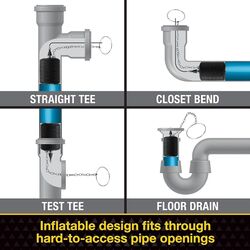 Cherne Inflatable Plug Pipe Blocking Test Ball 46mm to 80mm 276238