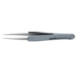 Knipex 92 21 10 ESD
Precision Tweezers - Pointed Tips
123mm (ESD Rubber Grips)