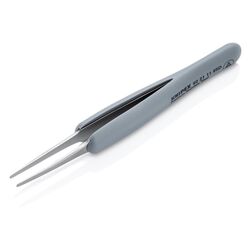 Knipex 922111ESD Precision Tweezers Blunt Tips 123mm ESD Rubber Grips