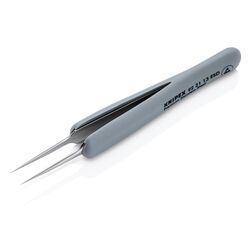 Knipex 922113ESD Precision Tweezers Needle Tips 112mm ESD Rubber Grips