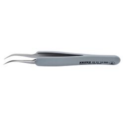 Knipex 923110ESD Precision Tweezers Angled Tips 122mm ESD Rubber Grips