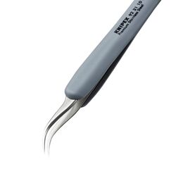 Knipex 923110ESD Precision Tweezers Angled Tips 122mm ESD Rubber Grips
