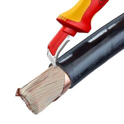 Knipex 9855 Cable Stripping Knife Insulated 1000V
