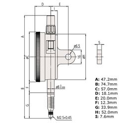 Mitutoyo Dial Indicator Waterproof Metric 10mm 2046A60