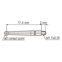 Mitutoyo Dial Test Indicator 2mm Stylus Ruby 21CZA201