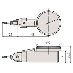Mitutoyo Dial Test Indicator Metric 08mm Universal Type 51330410T