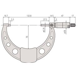 Mitutoyo Outside Micrometer Metric 100mm 125mm 10314110