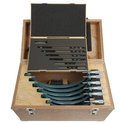 Mitutoyo Outside Micrometers Metric 150mm 300mm 10391510 6 Piece Set