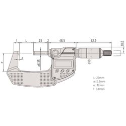 Mitutoyo Waterproof Micrometer 25mm 50mm 29334530