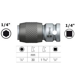 Wera Adaptor Square Socket to Hex Quick Release 784A