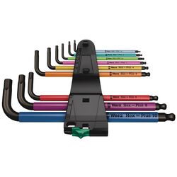 Wera Hex L-Key 9 Piece Set Metric Black Laser Steel 950/9