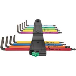 Wera Torx L Key 9 Piece Set Metric TX8 TX40 Black Laser Steel 9679